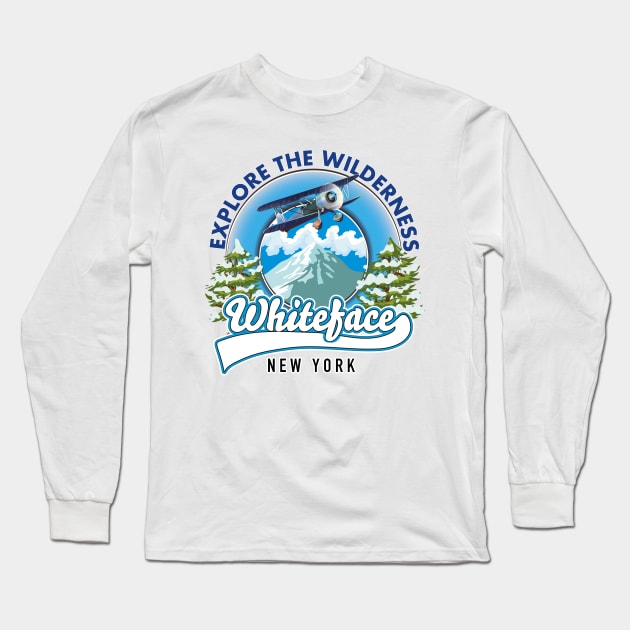 Explore the Wilderness Whiteface New York Long Sleeve T-Shirt by nickemporium1